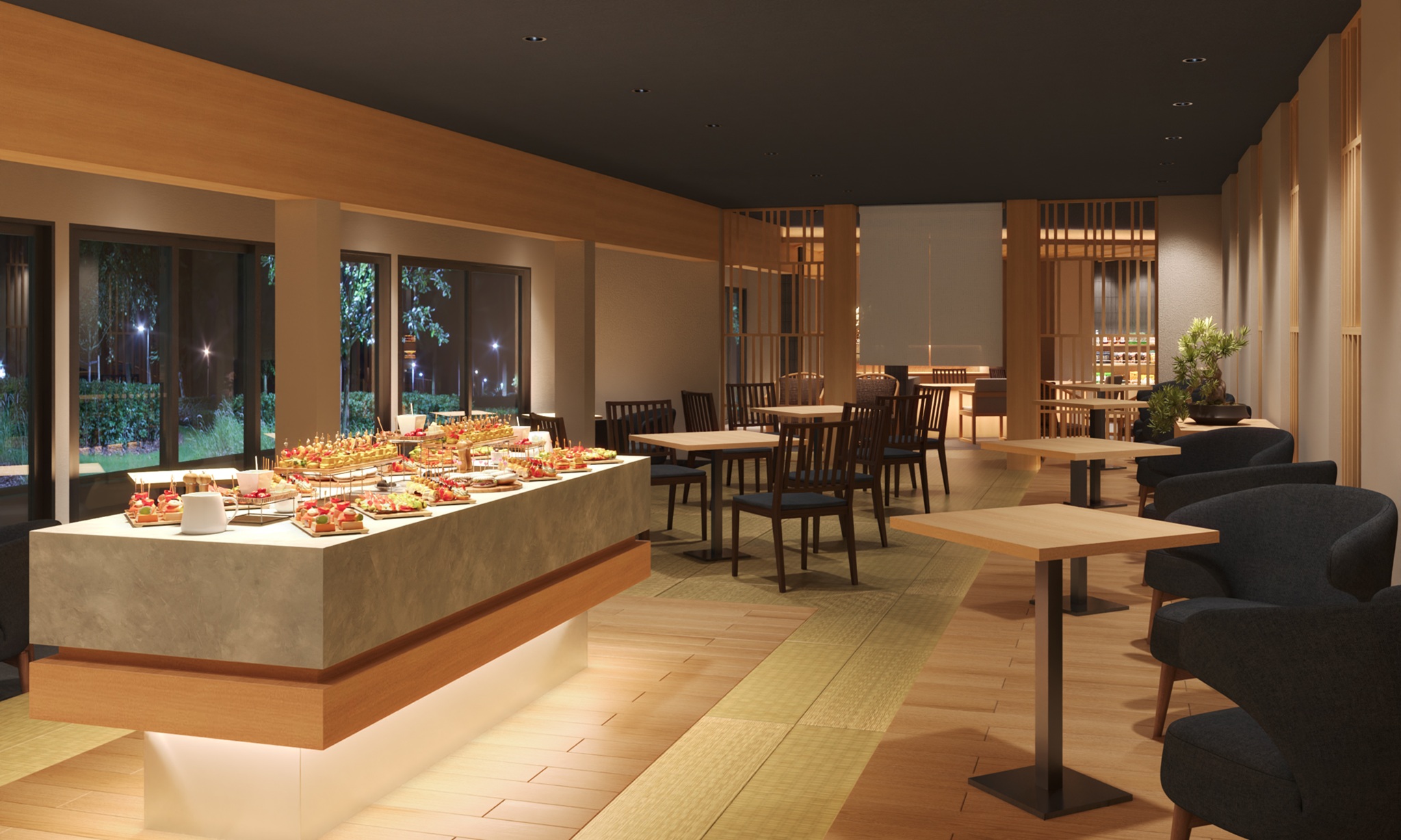 「御宿皐月」ラウンジ改修イメージ